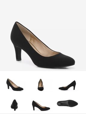 Classic Black Mid-Heel Pump - Women's Dress Shoe